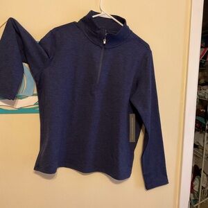 Women's Long Sleeve Quarter-Zip Top - Blue